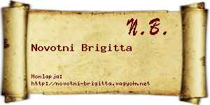 Novotni Brigitta névjegykártya